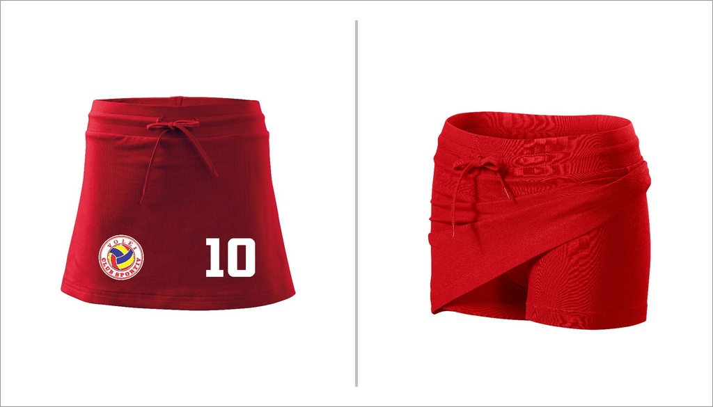 Fustă pantalon sport damă - roșu