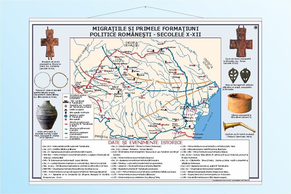 Migrațiile și formațiunile politice din sec. X-XII - 50x70