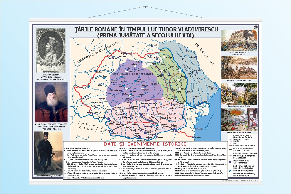 Țările Române în prima jumătate a sec. al XIX - Tudor Vladimirescu - 50x70