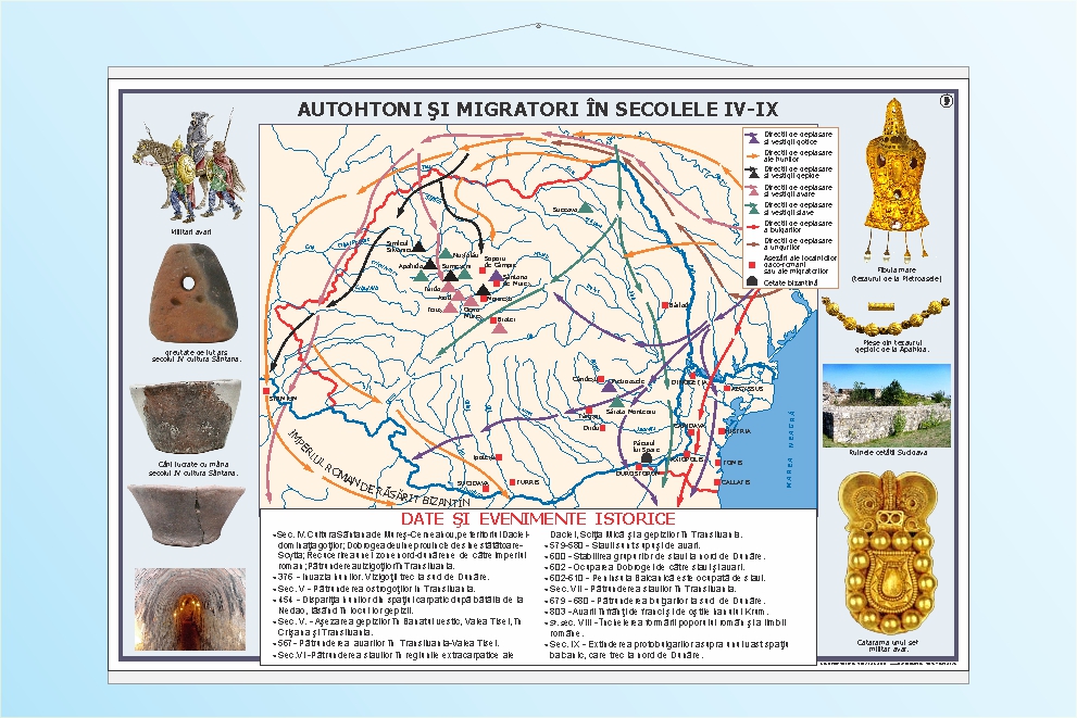 Autohtoni și migratori în sec. IV-IX - 70x100