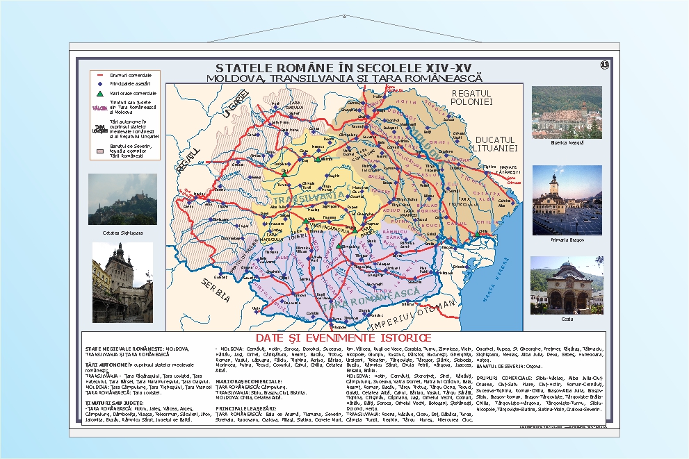 Statele Române în sec. XIV-XV - 70x100