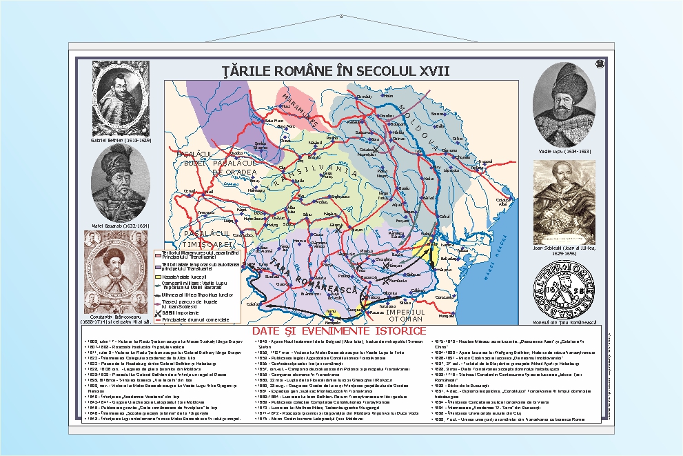 Țările Române în sec. XVII - 70x100