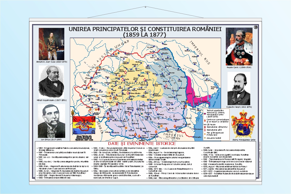 Unirea principatelor și constituirea României - 70x100