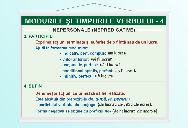 Modurile și timpurile verbului (IV) - 50x70