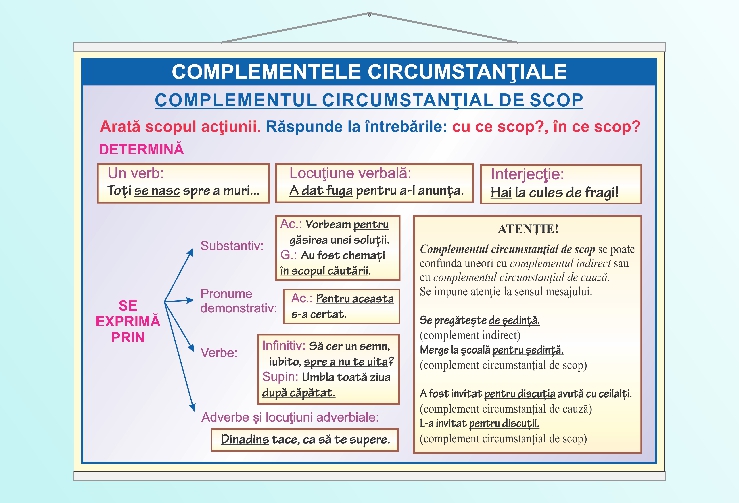 Complementul circumstanțial de scop - 70x100