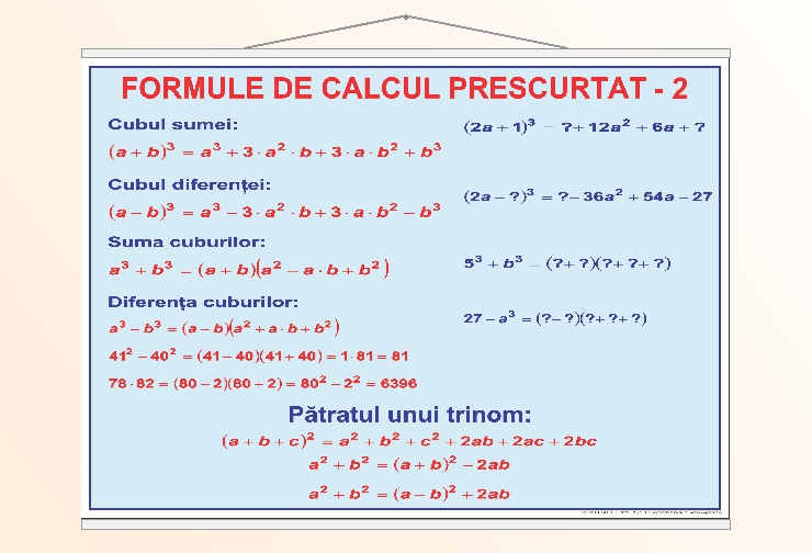 Formule de calcul prescurtat - 2 - 70x100