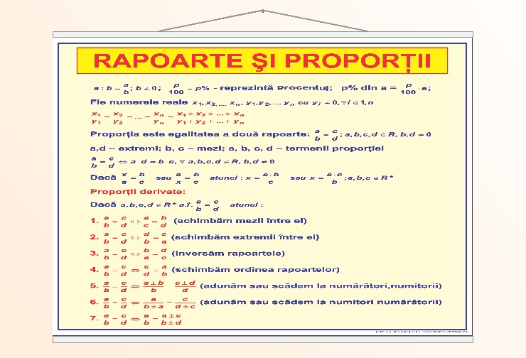 Rapoarte și proporții 50x70