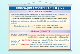 Îmbogățirea vocabularului (IV) - 70x100