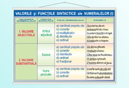 Valorile și funcțiile sintactice ale numeralului (I) - 50x70