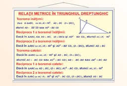 Relații metrice în triunghiul dreptunghic - 50x70
