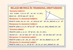 Relații metrice în triunghiul dreptunghic - 70x100