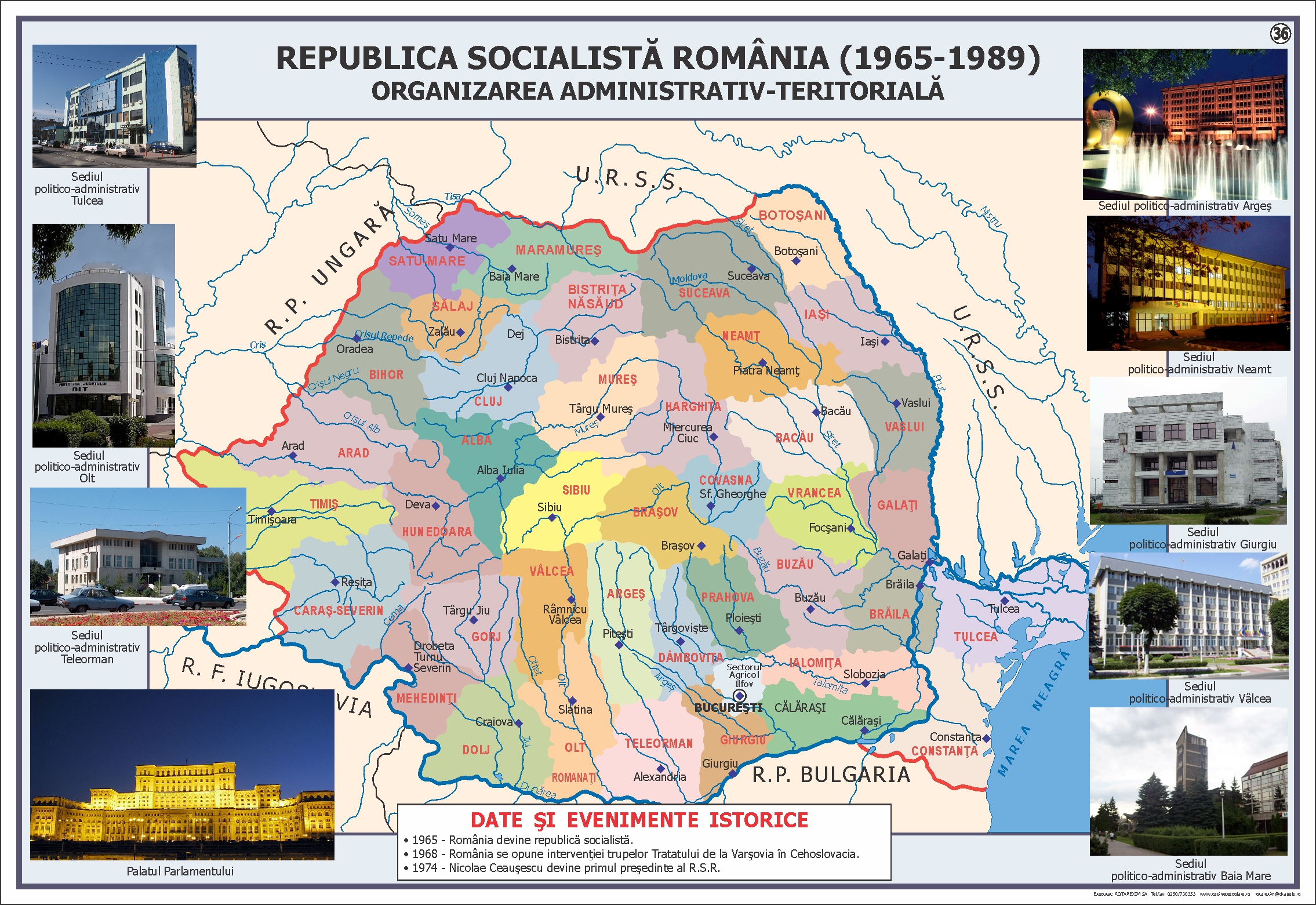 Republica Socialistă România (1965-1989) - organizarea administrativ-teritorială